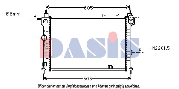 AKS DASIS Jäähdytin,moottorin jäähdytys 150032N